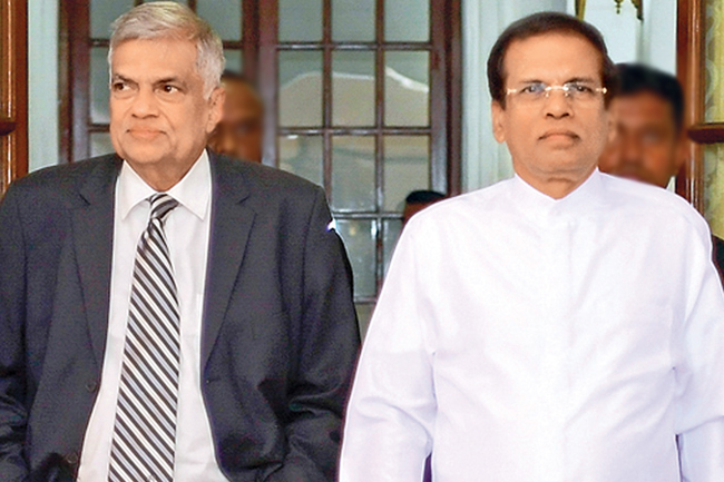 1658990104 Ranil Wickremesinghe and Maithripala Sirisena L