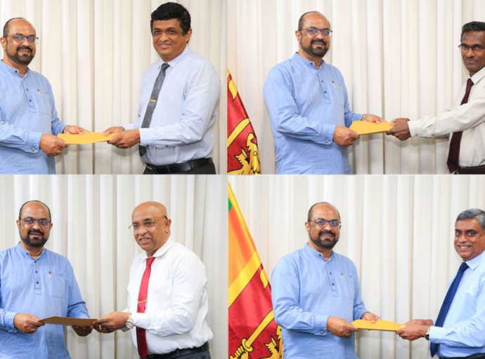 විදුලිබල සංශෝධන පනත යටතේ පිහිටුවන ලද ආයතනවල අධ්‍යක්ෂ මණ්ඩල සඳහා පත්වීම් ලිපි නිකුත් කෙරේ