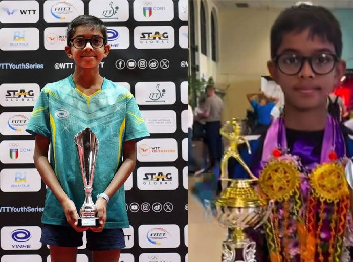 පුංචි තාවී සමරවීර ටේබල් ටෙනිස් කනිෂ්ඨ අංශයේ ලෝක ශ්‍රේණිගත කිරීම්වල තුන්වන ස්ථානයට