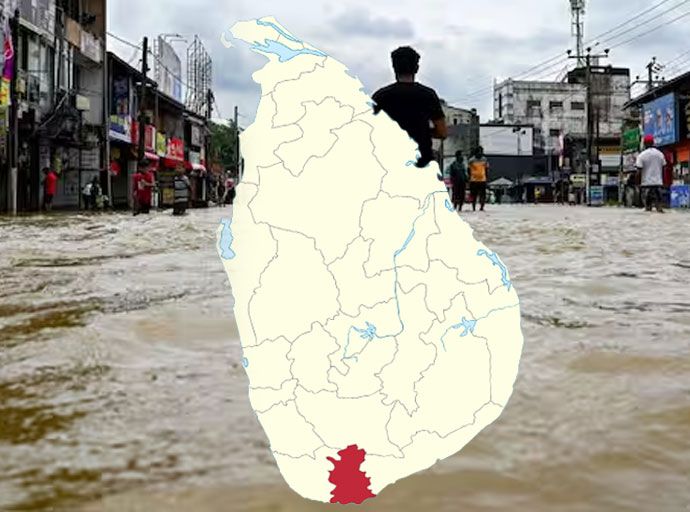 මාතරට සුළු ගංවතුර තත්ත්වයක්