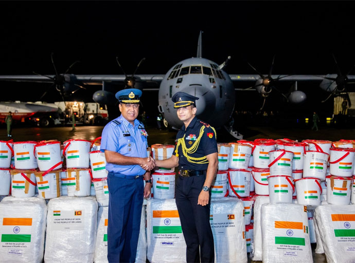 ආපදා තත්ත්වයෙන් විපතට පත් වූවන් සඳහා ඉන්දියාවෙන් ආධාර  