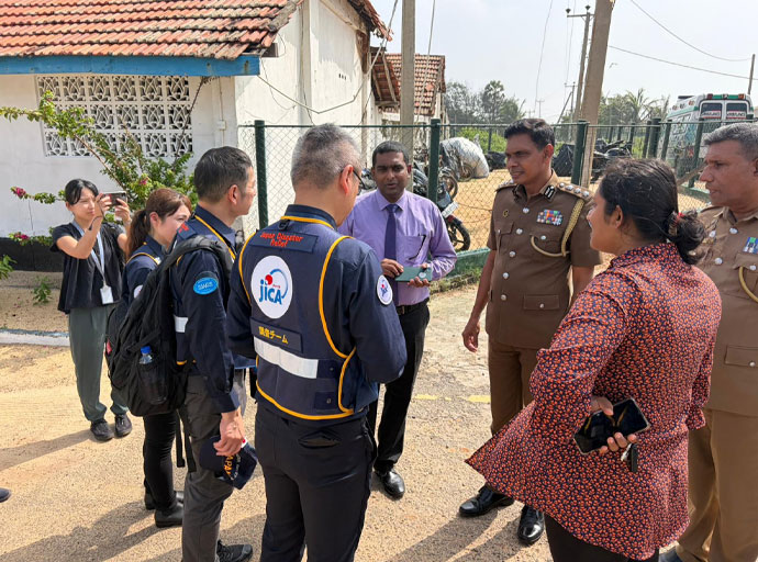 ජපානයේ හදිසි ආපදා කළමනාකරණය පිළිබඳ විශේෂඥයින් සහ වෛද්‍ය වෘත්තිකයින් 31ක් දිවයිනට