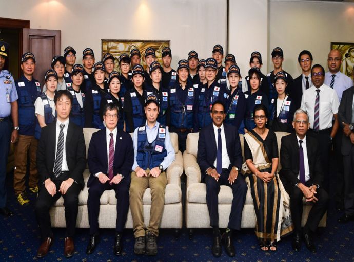 ජපානයේ හදිසි ආපදා කළමනාකරණය පිළිබඳ විශේෂඥයින් ප්‍රමුඛ සෞඛ්‍ය වෘත්තිකයින් කණ්ඩායමක් දිවයිනට