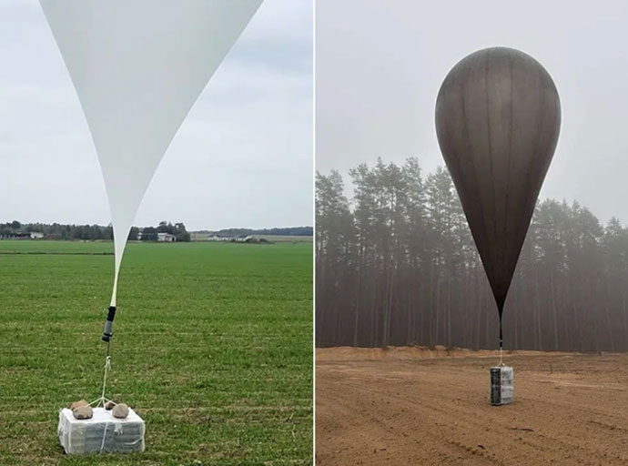 බැලුන් තොගයක් හේතුවෙන් ලිතුවේනියානු ගුවන් අවකාශයේ හදිසි තත්ත්වයක්