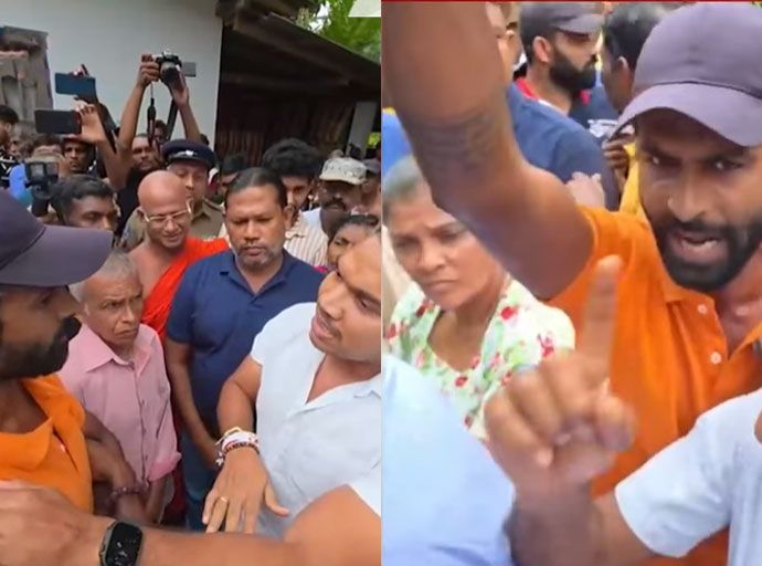 නාමල්ට විරෝධය ප්‍රකාශ කල අයකු අවසානයේදී නාමල්ගේ කතාවට එකඟ වෙයි