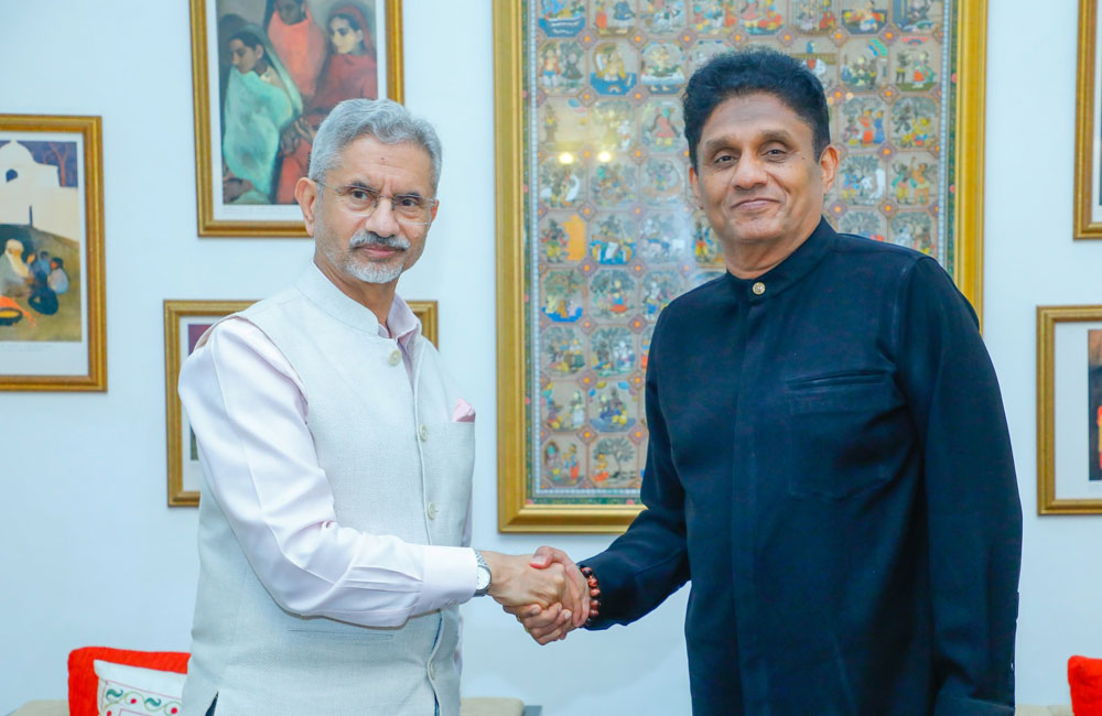 විපක්ෂ නායක සජිත් ප්‍රේමදාස ඉන්දීය විදේශ කටයුතු අමාත්‍යවරයා හමුවෙයි