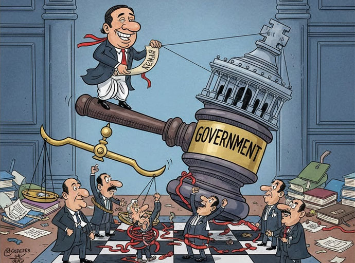 ආණ්ඩුව නීති ක්ෂේත්‍රයේ ගහපු ගේම්