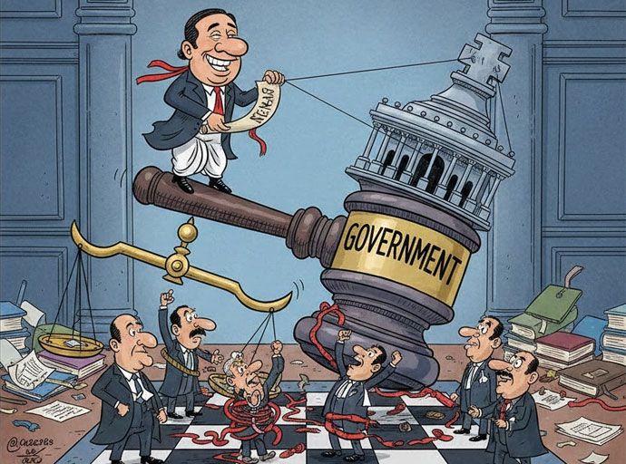 ආණ්ඩුව නීති ක්ෂේත්‍රයේ ගහපු ගේම්