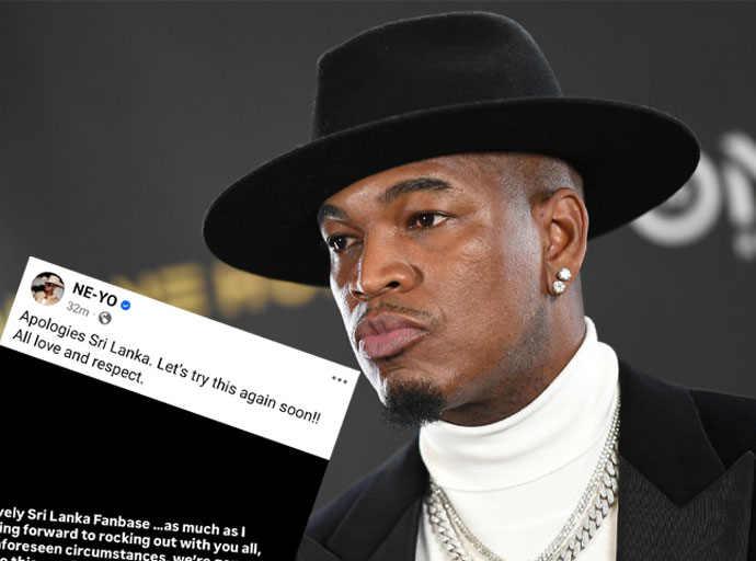 Ne-Yo, ශ්‍රී ලාංකික රසික ප්‍රජාව ගෙන් සමාව ඉල්ලයි