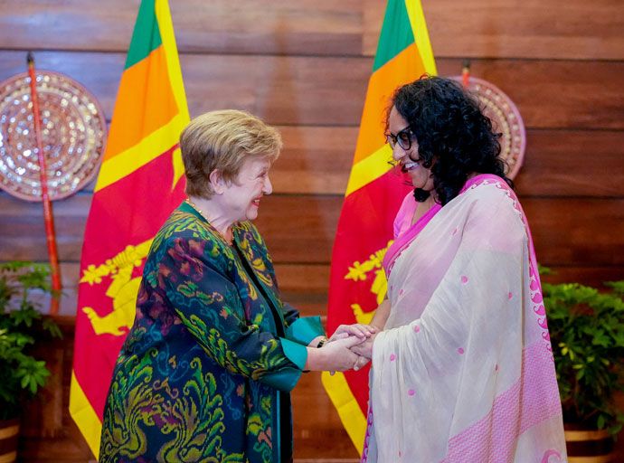 IMF කළමනාකාර අධ්‍යක්ෂවරිය සහ අග්‍රාමාත්‍යවරිය අතර හමුවක්