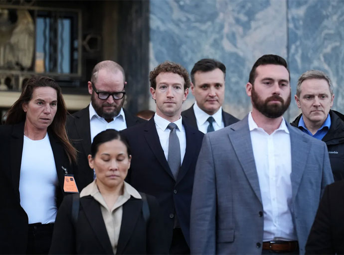 සෑම් ඇල්ට්මන් සහ මාර්ක් සකර්බර්ග් ලොස් ඇන්ජලීස් අධිකරණය හමුවේ