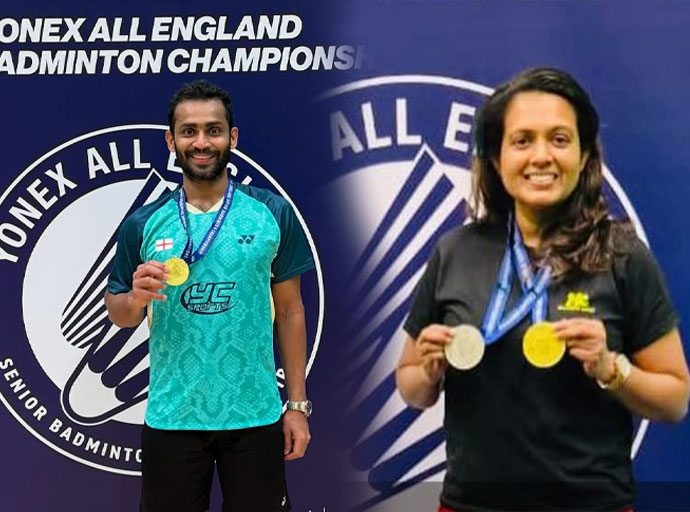 එංගලන්ත ජ්‍යෙෂ්ඨ බැඩ්මින්ටන් ශූරතා තරගාවලියේ දී නදීශා ගයන්ති සහ දිනුක කරුණාරත්න රන් සහ රිදී පදක්කම් දිනයි