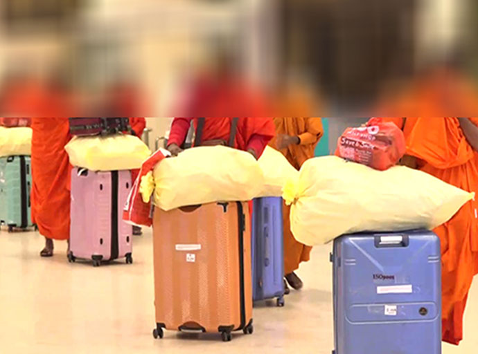 ගුවන් තොටුපළේ දී මත්කුඩු සමග හසු වූ චිවරධාරින් විසිදෙදෙනා රඳවා තබා ගැනීමට නියෝග  