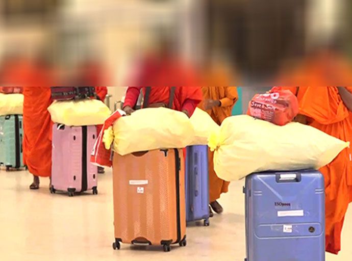 ගුවන් තොටුපළේ දී මත්කුඩු සමග හසු වූ චිවරධාරින් විසිදෙදෙනා රඳවා තබා ගැනීමට නියෝග  