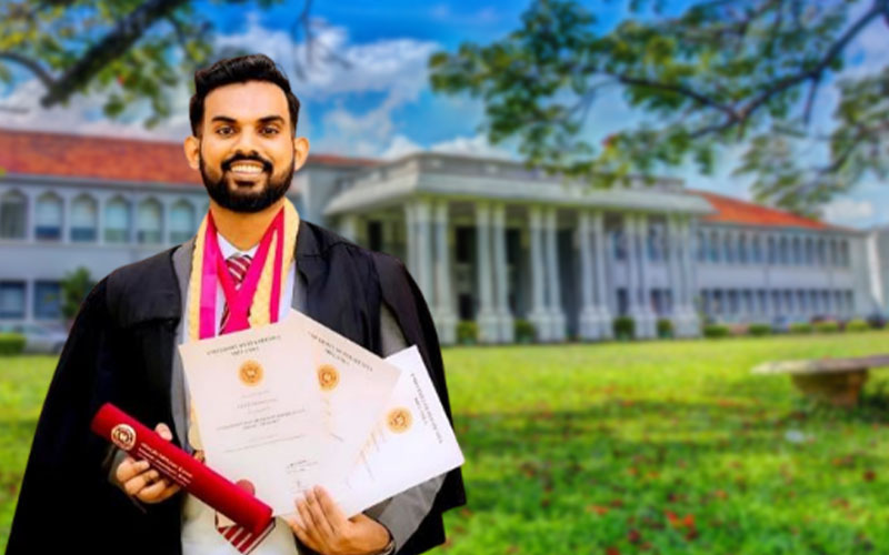 පේරාදෙණිය සරසවියෙන් සුපිරි වාර්තාවක්; වේදිකාවේ තිබූ සියලුම රන් පදක්කම් හිමි කරගත් සුපිරි මොළකාරයා