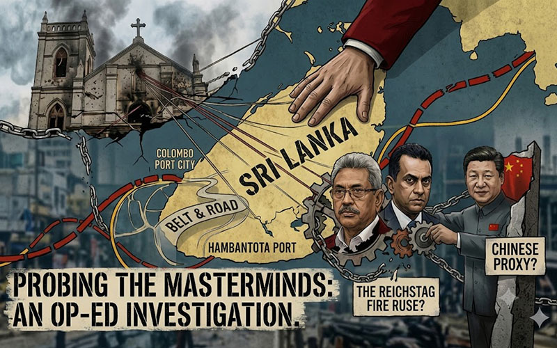 2019 පාස්කු ප්‍රහාරය පිටුපස තිබූ ලෝක බලවතුන් ගේ දේශපාලන බලපෑම්, ලංකාවේ බුද්ධි අංශවල ක්‍රියාකලාපය සහ චීනය-රාජපක්ෂ සමග පැවති රහසිගත සම්බන්ධතා