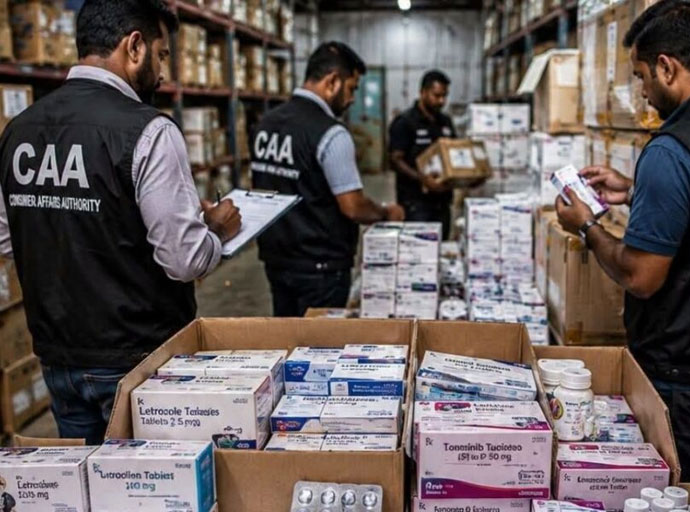 පාරිභෝගික අධිකාරිය, කොළඹ හැව්ලොක් ටවුන්හි ඖෂධ සහ වෛද්‍ය උපකරණ ගබඩාවක් වටලයි