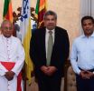 නලින්ද ජයතිස්ස සහ හර්ෂණ නානායක්කාර ඇමතිවරු කාදිනල් රංජිත් හිමිපාණන් හමුවෙති