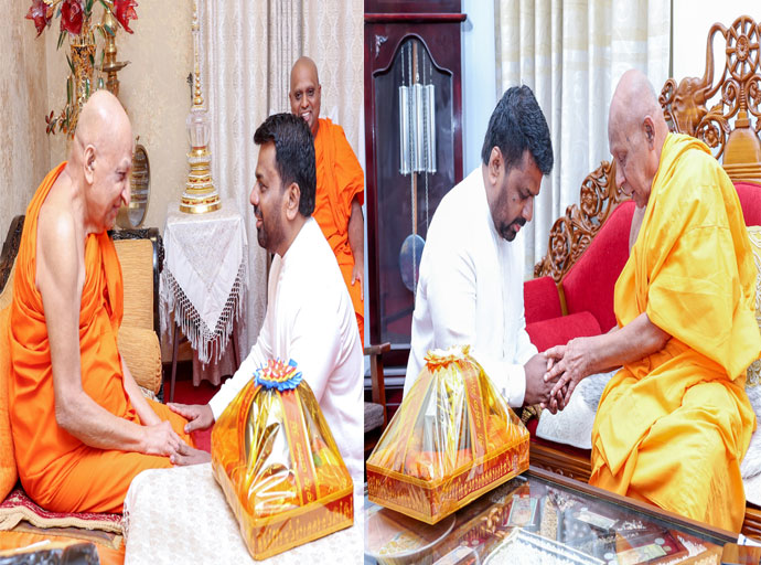 ජනපති: මල්වතු, අස්ගිරි මහා නාහිමිවරුන් ප්‍රමුඛ අනුනායක හිමිවරු බැහැදකී