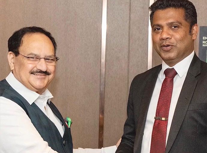 ඉන්දීය - ශ්‍රී ලංකා සෞඛ්‍ය අමාත්‍යවරුන් අතර හමුවක් - මෙරට සෞඛ්‍ය ක්ෂේත්‍රයේ උන්නතිය වෙනුවෙන් ඉන්දියාවෙන් අඛණ්ඩ සහය!