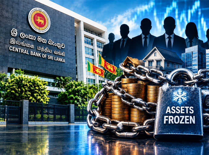 සමාගම් 6ක සහ අධ්‍යක්ෂවරුන් ගේ වත්කම් අත්හිටුවීමට මහ බැංකුවෙන් තහනම් නියෝග