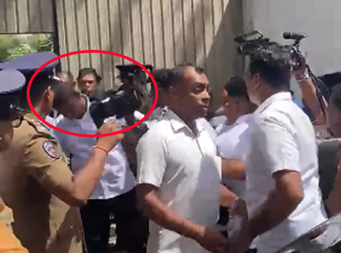 රනිල්ගේ ආරක්ෂකයා සමඟ ඇති වූ සිදුවීමට අදාළව කැමරා ශිල්පියා අත්අඩංගුවට!