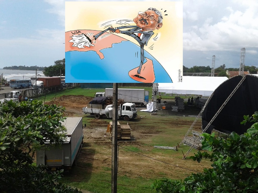 ඇමරිකානු පුරවැසියාට සෙනඟ නෑ : මාතර රැලියේ අළුත් නාඩගමක් !