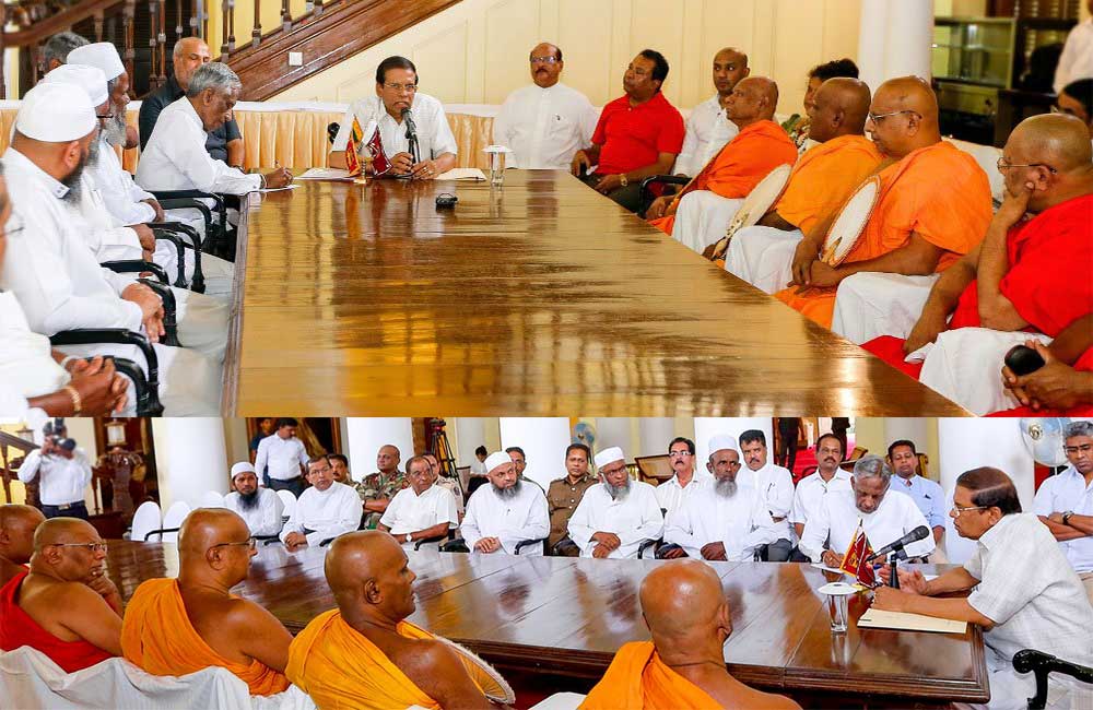 ජනාධිපති මහනුවරට :  ආගමික නායකයින්ගේ සහය ඉල්ලයි
