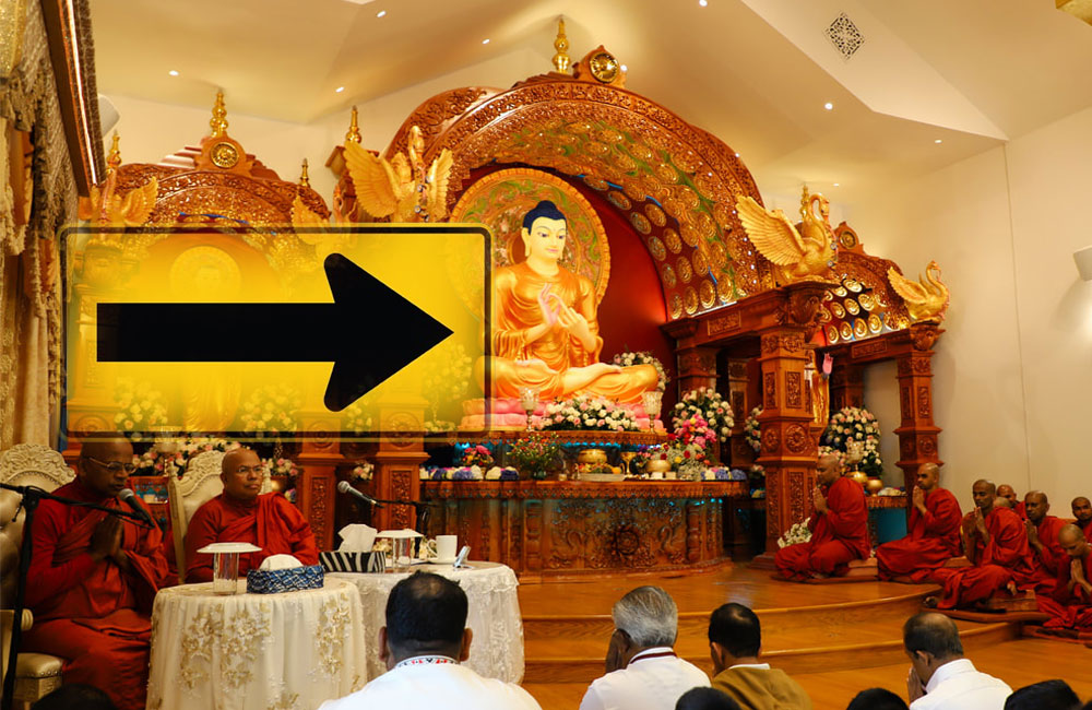 කැනඩාවේ ඔටාවාහි බොදු විහාරවලට යන මංපෙත්වලට මාර්ග සංඥා