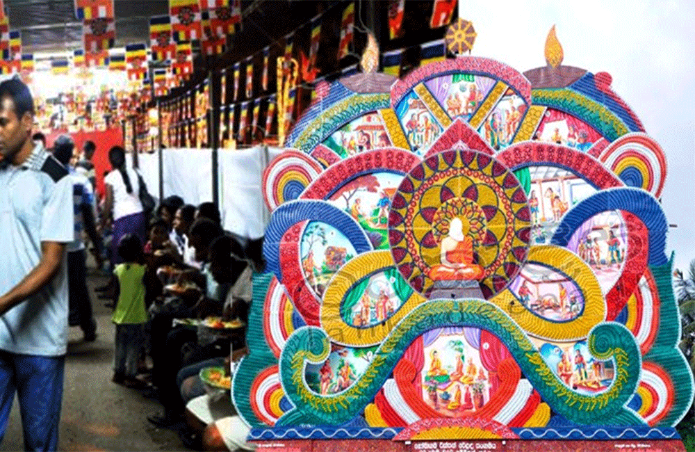 වෙසක් පොසොන් දිනවල : තොරණ තහනම් නෑ