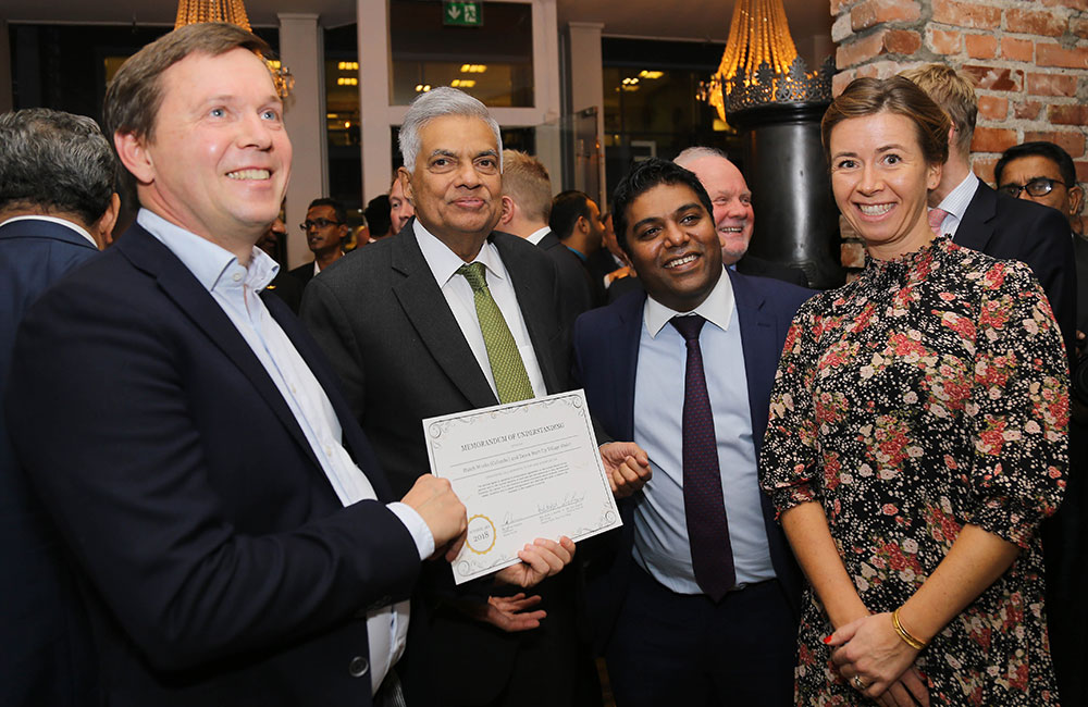 නොර්වේ ගිය අගමැති ව්‍යාපාරික ප්‍රජාව හමුවෙයි !