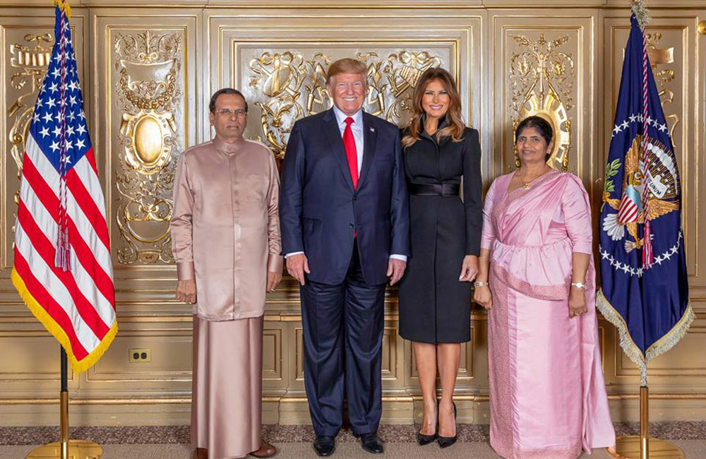 මෛත්‍රී ට්‍රම්ප්ගේ භෝජන සංග්‍රහයේ !