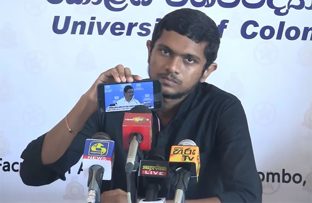 කොළඹ විශ්වවිද්‍යාලයේ කාන්තා නේවාසිකාගාරයට ඇමති බන්දුල බැල්ම හෙළයි !