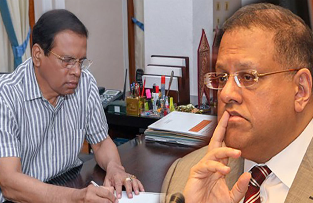 අර්ජුන් මහේන්ද්‍ර ගේන්න සිරිසේන අත්සන් 21000ක් ගහලා !