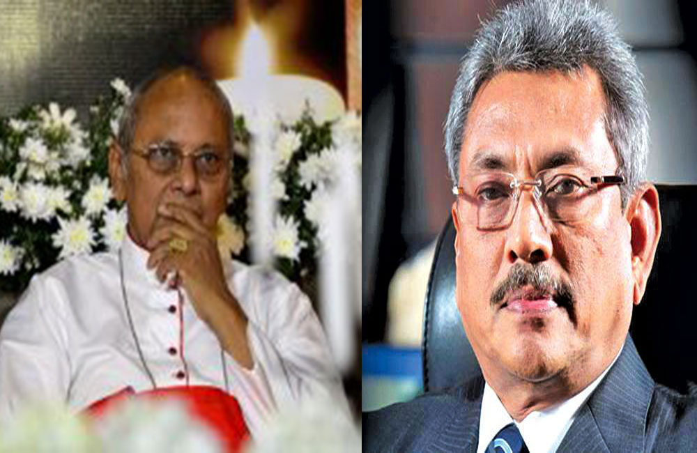 කාදිනල් හිමිගේ සහය ගන්න : ගෝඨා වතිකානුවේ දූෂිතයකු ළංකර ගෙන !