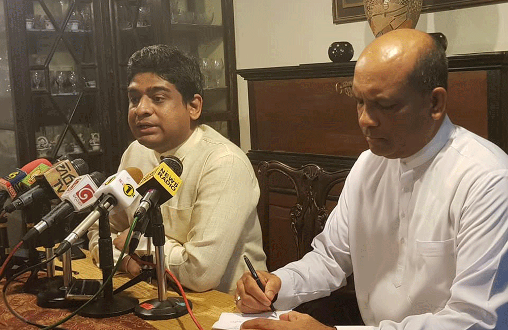 මොන ප්‍රශ්න තිබුණත් ආණ්ඩුව ආරක්ෂා කරනවා : වසන්ත - රංගේ මාධ්‍ය හමුවක