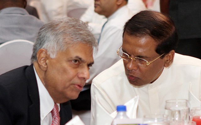 ranil wickramasinghe and maithripala sirisena 640x400