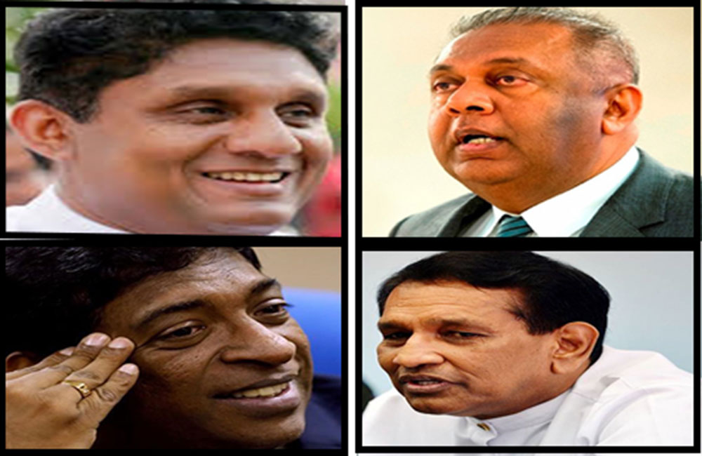 නිවාස - සජිත්, මුදල් - මංගල , සෞඛ්‍ය - රාජිත, විදුලිය - රවී,