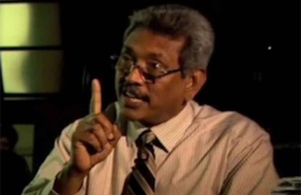 ඇමරිකාව ගැන ප්‍රසිද්ධ විරෝධතා එපා : ගෝඨාගෙන් අලුත් නියෝගයක් !