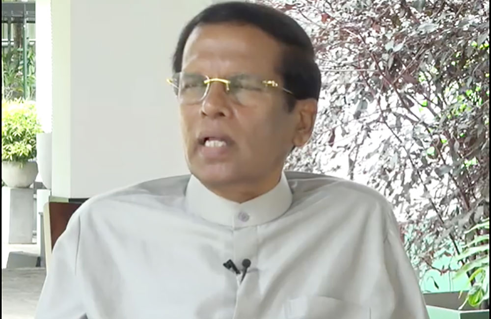 පාස්කු ප්‍රහාරය : කණගාටුවට පළනොකරන හේතුව සිරිසේන BBC ට කියයි (වීඩියෝ )