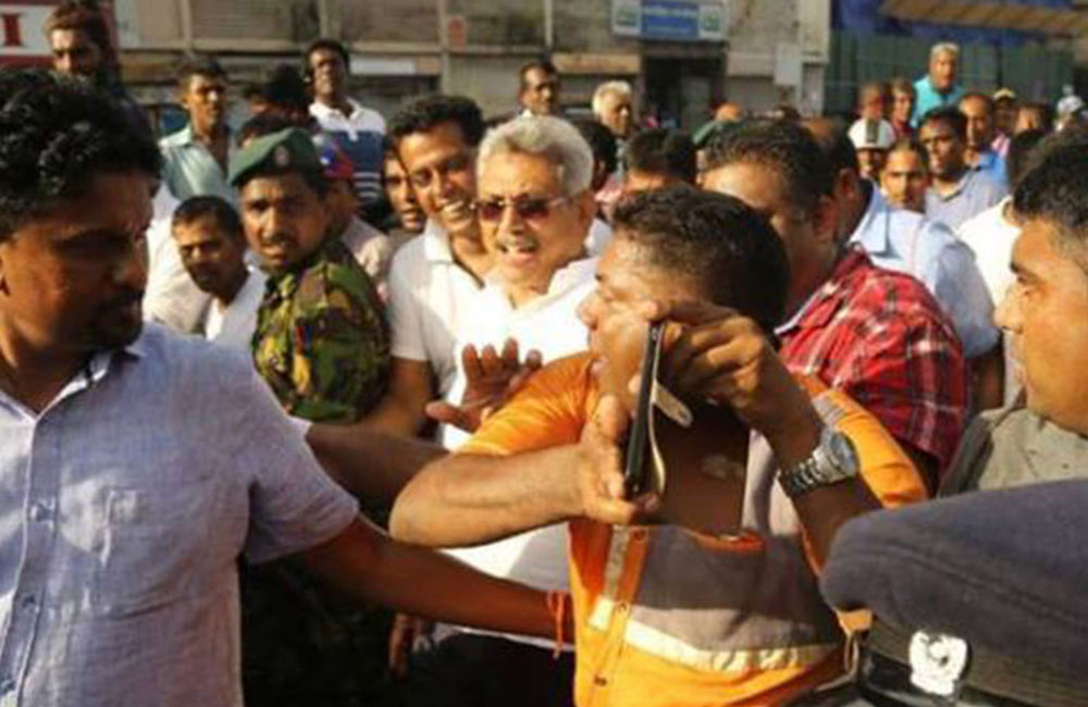 මාධ්‍ය වාරණයක් : ගෝඨාගෙන් ප්‍රශ්න අහන්න බෑ !