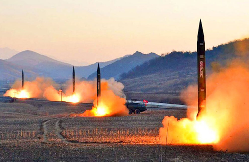 දකුණු කොරියාවට එරෙහිව උතුරු කොරියාවෙන් මිසයිල