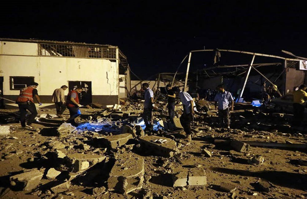 ලිබියාවේ බෝම්බ ප‍්‍රහාරයක්: 44ක් මරුට