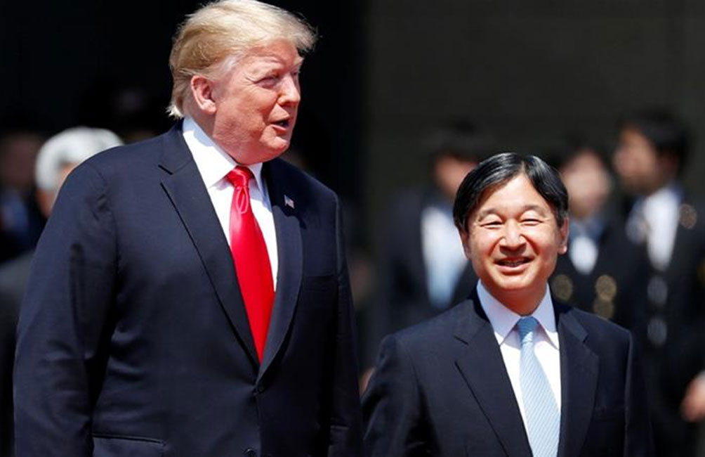 නව ජපන් අධිරාජ්‍යයා සහ ට්‍රම්ප් හමුවෙයි