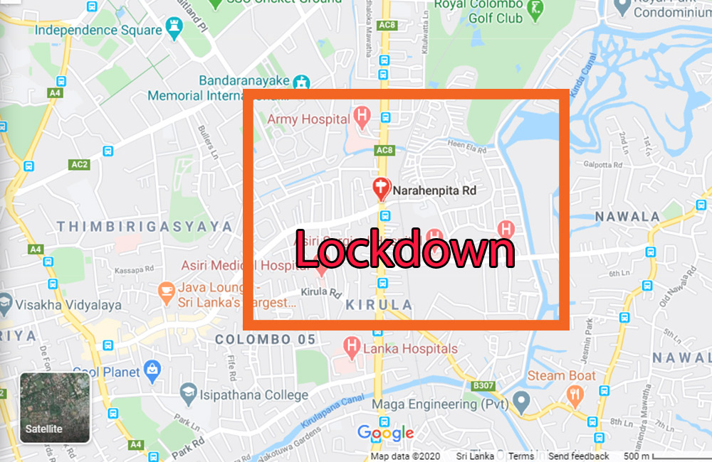 කොළඹ 07 ටත් කොවිඩ් ඇවිත් : නාරාහේන්පිටත් පාරක් වහයි !