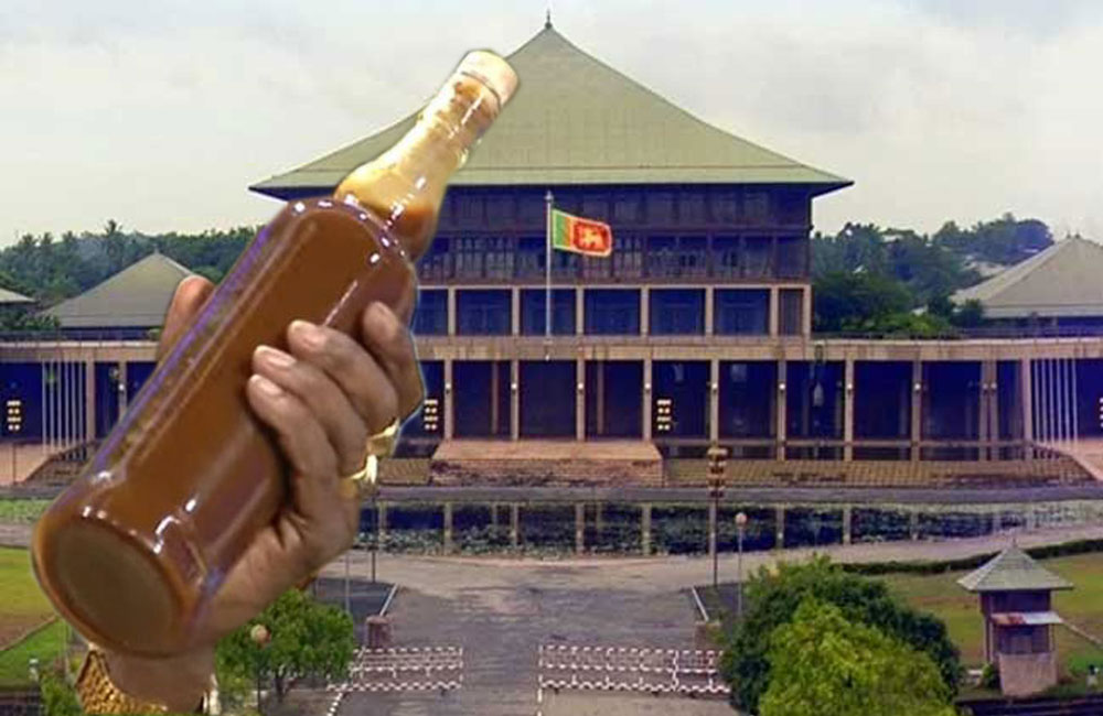 කොරෝනා පැණි විසිවෙයි  : පාර්ලිමේන්තුවේ පැත්තක්ම වහගෙන !