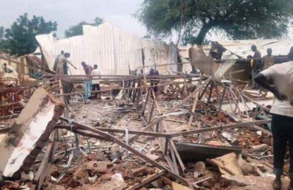 පල්ලියකට ඩ්රෝන ප්රහාරයක්